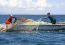 Pescaderos en mar abierto realizando labores de pesca