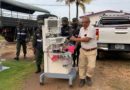 Ejércto de Nicaragua durante el traslado de los equipos médicos en Bilwi