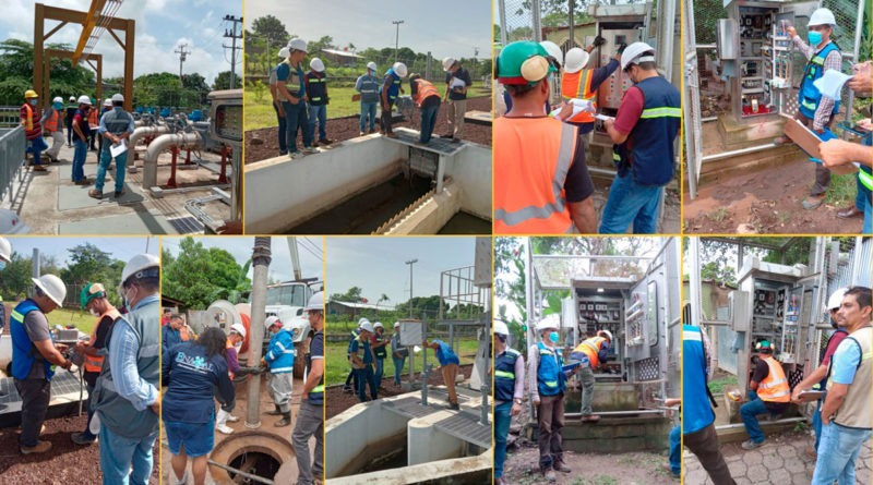 Personal de ENACAL, participando de la capacitación técnica que estarán a cargo del nuevo sistema de saneamiento de Juigalpa.