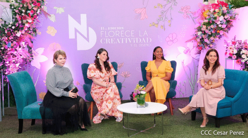 La directora general de Nicaragua Diseña, Camila Ortega junto a Anasha Campbell, codirectora general del INTUR, Idania Castillo, codirectora de la Cinemateca Nacional y Karla Cuadra, productora general de Nicaragua Diseña dieron le invitación abierta a participar en la 11va edición.