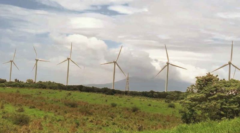Turbinas del Parque Eólico Amayo en Rivas