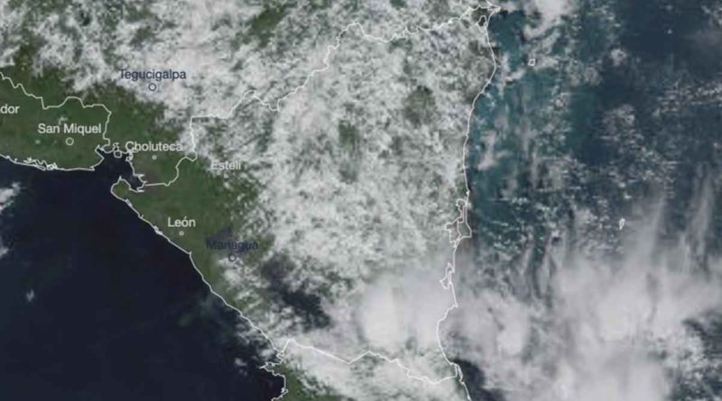 Imagen satelital sobre el clima en Nicaragua