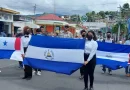 desfile patrio, matagalpa, estudiantes, azul y blanco, independencia, centroamerica,