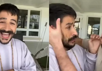 besar, intenta, Camilo, cantante, hombre, sorprendido, video