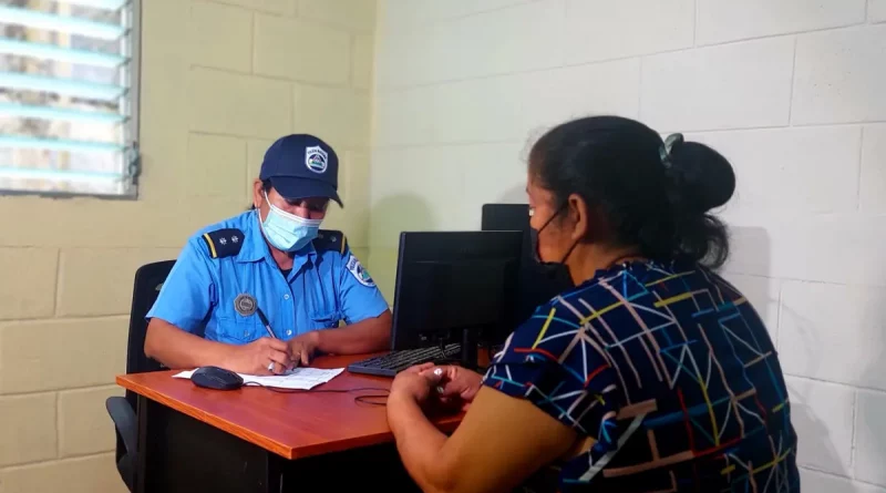 policia nacional, niquinohomo, comisaria de la mujer, cartilla mujer, nicaragua, masaya