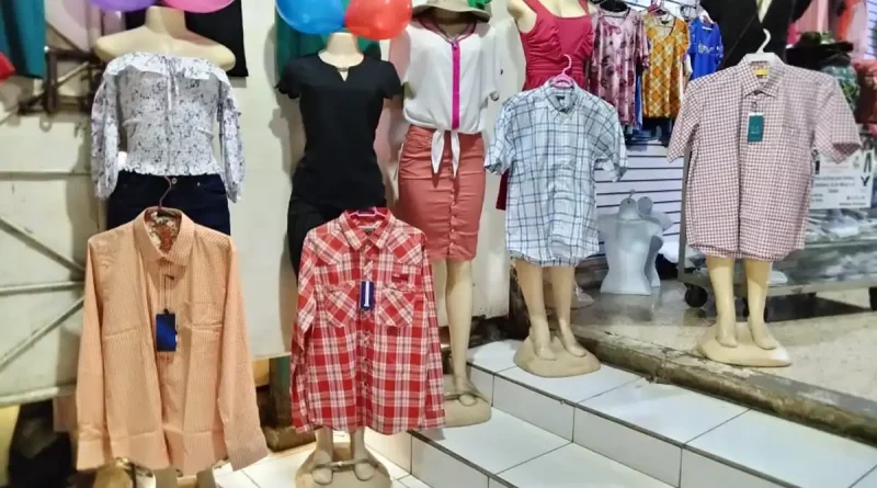 mercado, productos, camisa, falda, comerciantes, descuentos