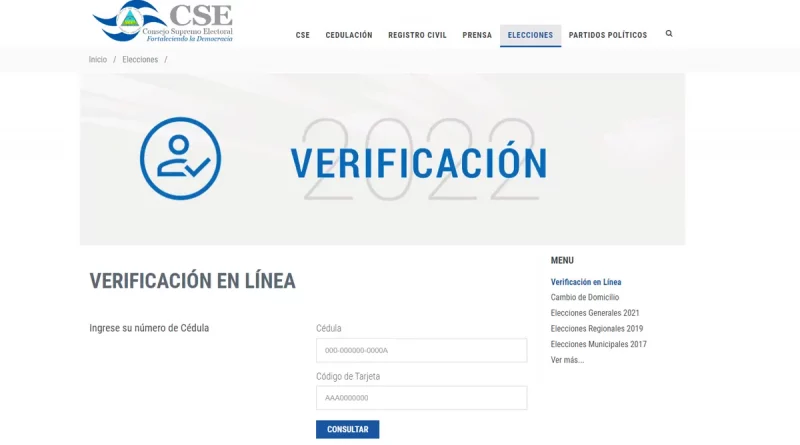 cse, verificacion en linea, nicaragua, elecciones, elecciones municipales,