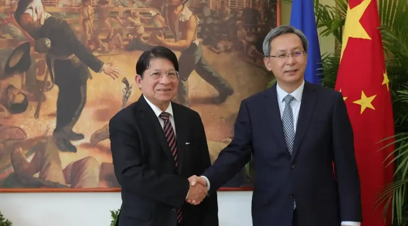 wang yulin, denis moncada, canciller de nicaragua, partico comunista de china, laureano ortega, economia,