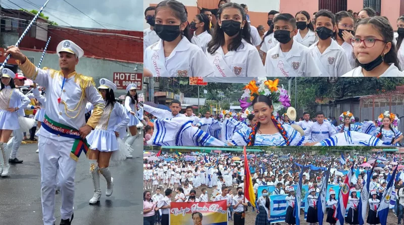 desfile patrio, matagalpa, colegios, mined, comunidad, educativa, ministerio, educacion, matagalpa