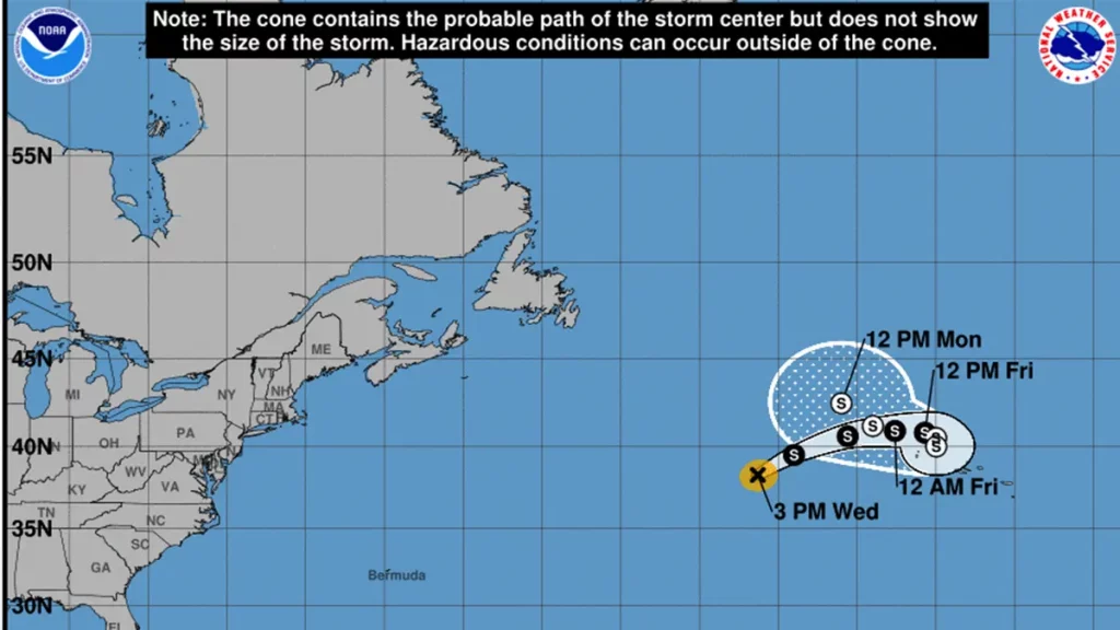 tormenta, gaston, atlantico, centro nacional de huracanes