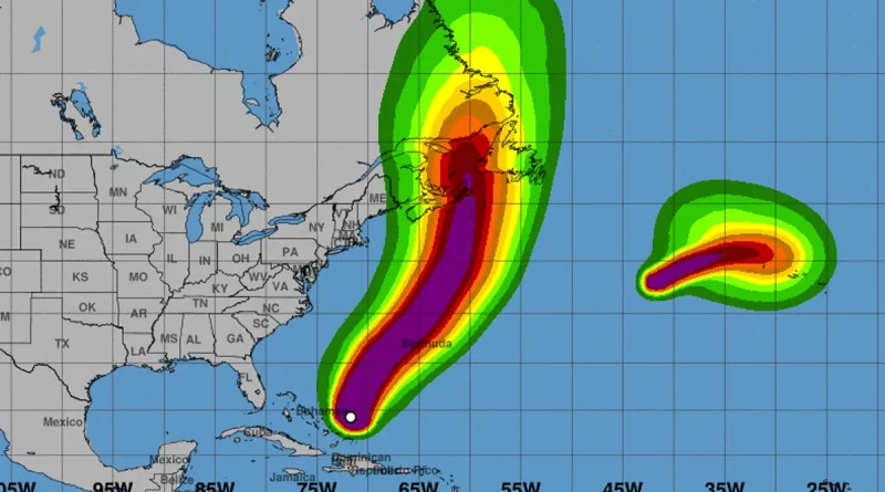 huracan, fiona, categoria 4, bermudas, vientos, lluvia, alerta, NHC