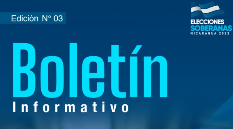 cse, boletín informativo, elecciones municipales, nicaragua