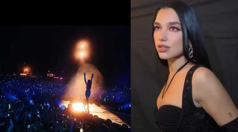 Dua, Lipa, cantante, habla, español, mensaje, sorprende, concierto, estrella, fanáticos, saludo, latinos