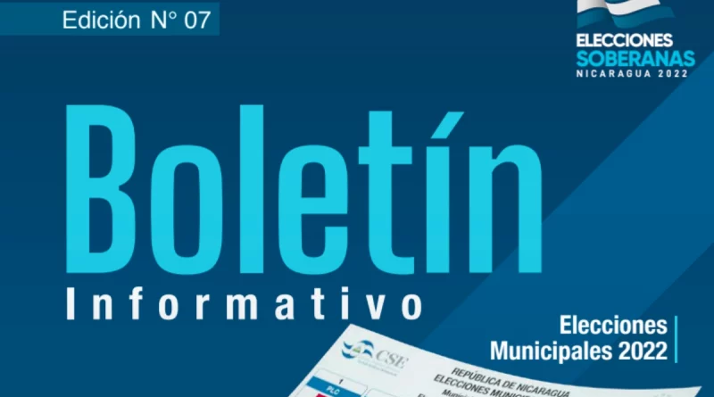 cse, nicaragua, elecciones, boletín