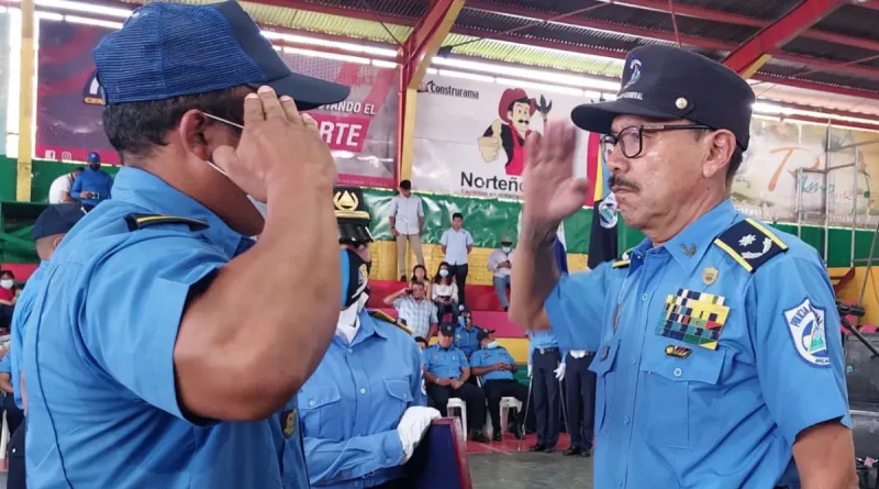 policia de nicaragua, nicaragua, ascenso en grados, oficiales, matagalpa,