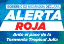 alerta roja, nicaragua, lluvias, tormenta tropical, julia,