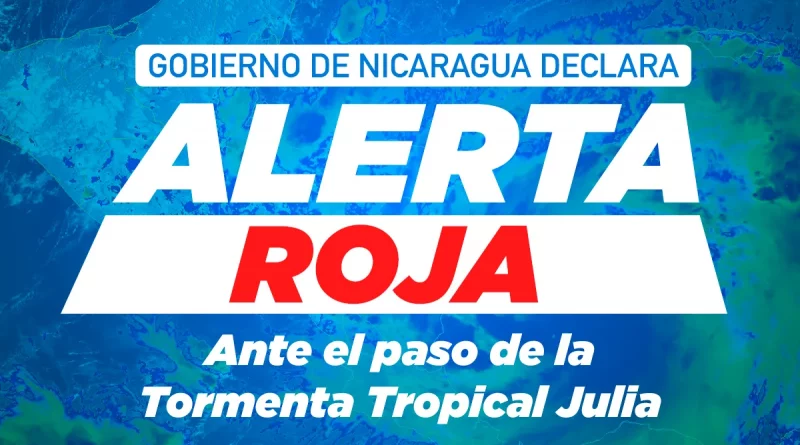 alerta roja, nicaragua, lluvias, tormenta tropical, julia,