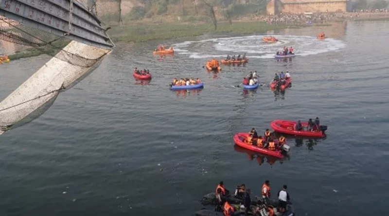 india, tragedia, puente, accidente, muertos, heridos