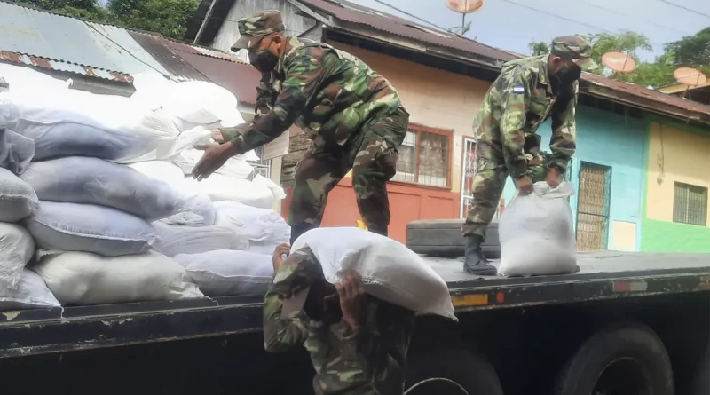 rio san juan, nicaragua, san carlos, paquetes alimenticios, nicaragua, emergencia social,