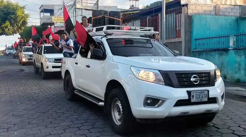 diana, managua, nicaragua, frente sandinista, caravana, policia, reyna rueda,