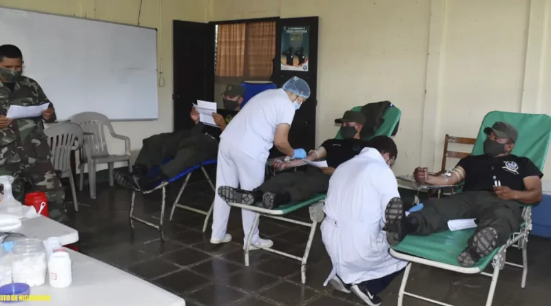 donacion sangre, matagalpa, ejercito nicaragua,