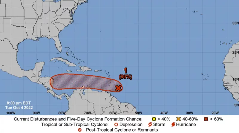 fuerza naval, onda tropical, mar caribe,