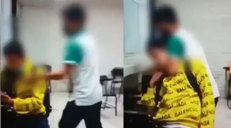 estudiante, estrangulado, casi, muere, compañero, clase, colegio, Conalep, violencia, acto, agresión, asfixia, bullying, cuello, alumno, redes, video, víctima, agresor,