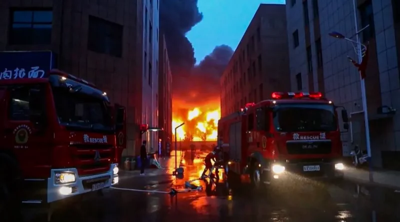 incendio, fabrica, china, muertos, soldadura, emergencia