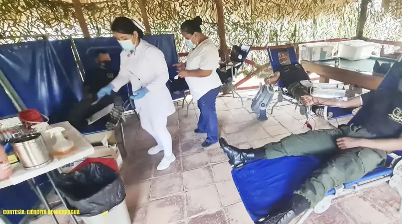 donacion de sangre, ejercito de nicaragua, banco de sangre, nicaragua,