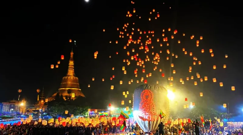 birmania, globos, budismo, viral