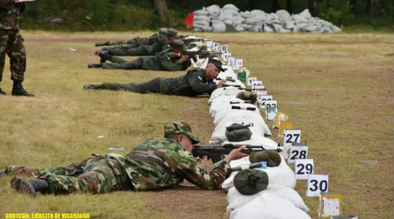 ejercito de nicaragua, practicas de tiro, nicaragua,