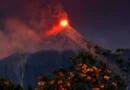 volcan, fuego, erupcion, lava, emergencia, guatemala
