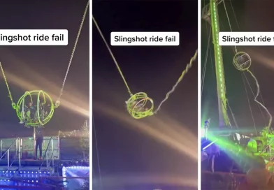 aterrador momento, londres, parque atracciones, video, viral,