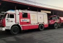 bomberos, camión, bomberil, componente, envia, envió, estación, bomberos, nueva,