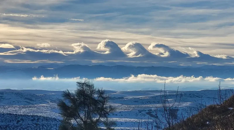 impresionante, nubes, olas, mar, formadas, cielo, virales, vuelven, fenómeno, Kelvin-Helmholtz, formación, atmósferas,