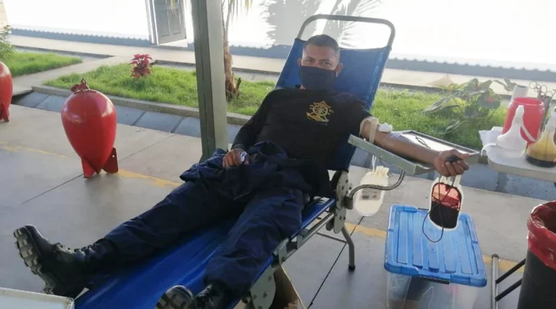 efectivos militares, donacion de sangre, nicaragua, fuerza naval