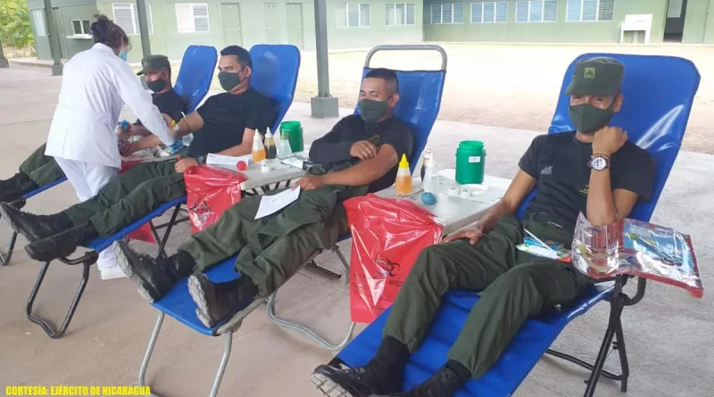 esteli, donacion de sangre, banco de sangre, ejercito de nicaragua, nicaragua,