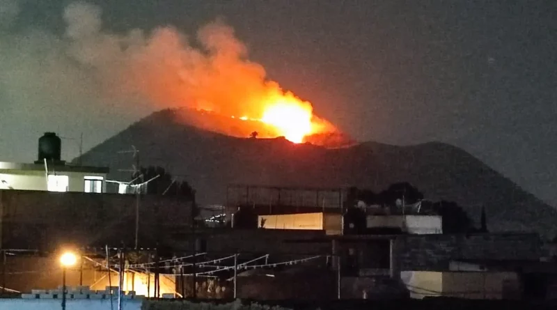 incendio, foresta, mexico, volcan, Xaltepec