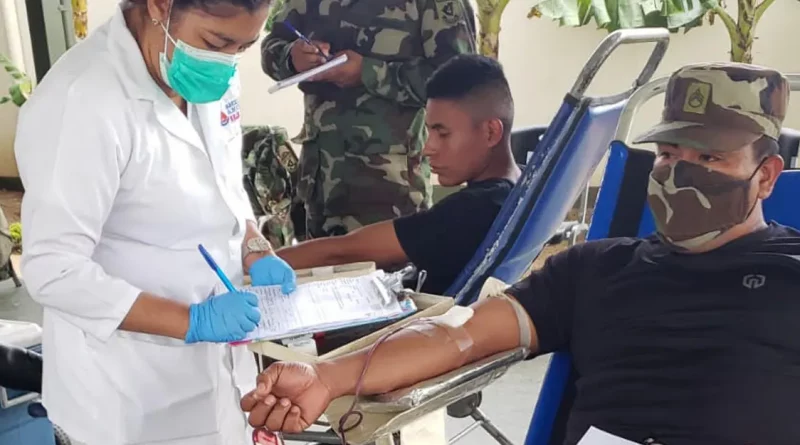 donacion, sangre, ejercito, nicaragua, ministerio, salud