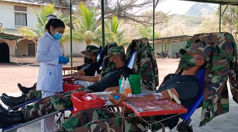 donacion, sangre, ejército, nicaragua