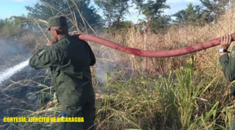 efecitos militares, ejercito de nicaragua, nicaragua, incendios, ejercito