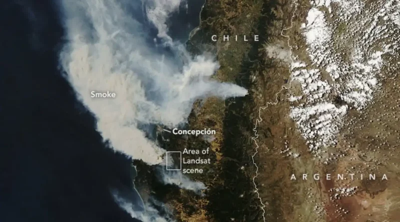 incendios, imágenes, impresionantes, desde, espacio, forestales, Chile, Impacto, NASA, captó, recientes,