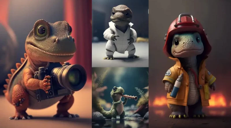 dinosaurios, bebés, dinoprofesiones, tendencia, redes, viral, sociales, diferentes, profesiones, imágenes, ilustraciones, tecnología, inteligencia, artificial,