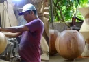 artesanías, Kandy, emprendimiento, ofrece, hogar, piezas, utilitaria, uso, variedad, taller, madera, torno, dueño, propietario,
