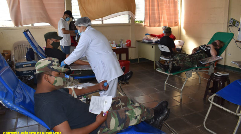 donacion, sangre, matagalpa, sexto, comando regional, militar