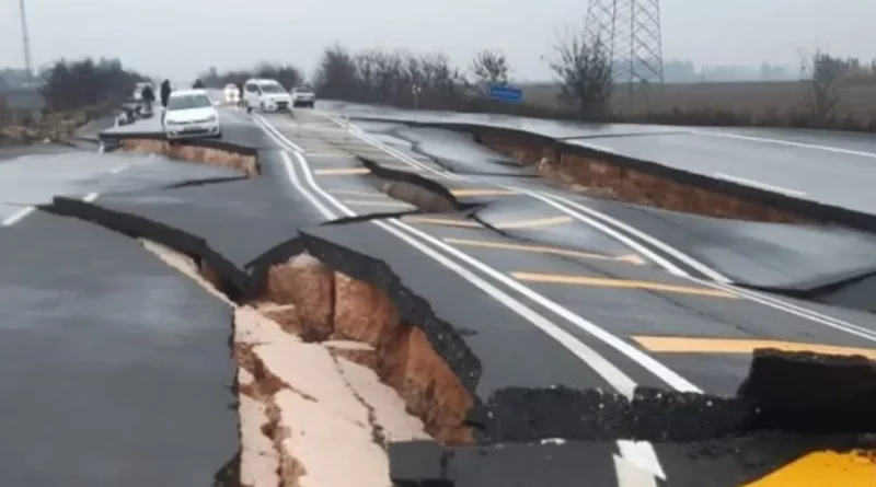 carretera, sismo, sismo, terremoto, sismo,