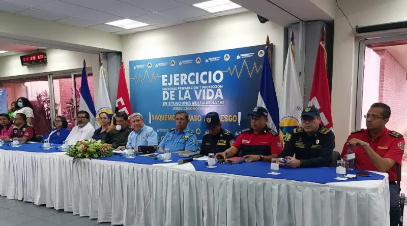 ejercicio, nacional, multiamenaza, defensa civil, ejercito, mined, policia, nicaragua