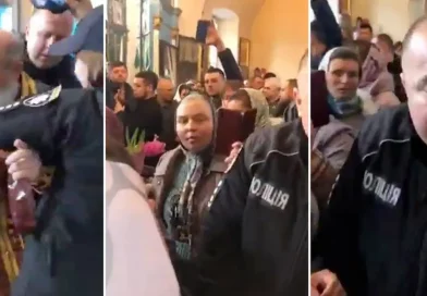 policia, ucrania, sacerdote, celebracion, sacramento, uncion, sacerdote, policias, feligreses,