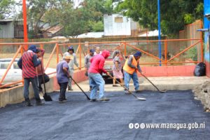 mejoramiento vial, via, alma, calle, construccion, autoridades, managua, nicaragua, barrio gerogino Andrade, alcaldia de managua,