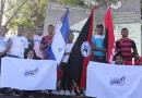 juventud, sandinista, cruzada, nacional, alfabetización, aniversario, 43, conmemora, celebra, relevo, banderas, estudiantes,